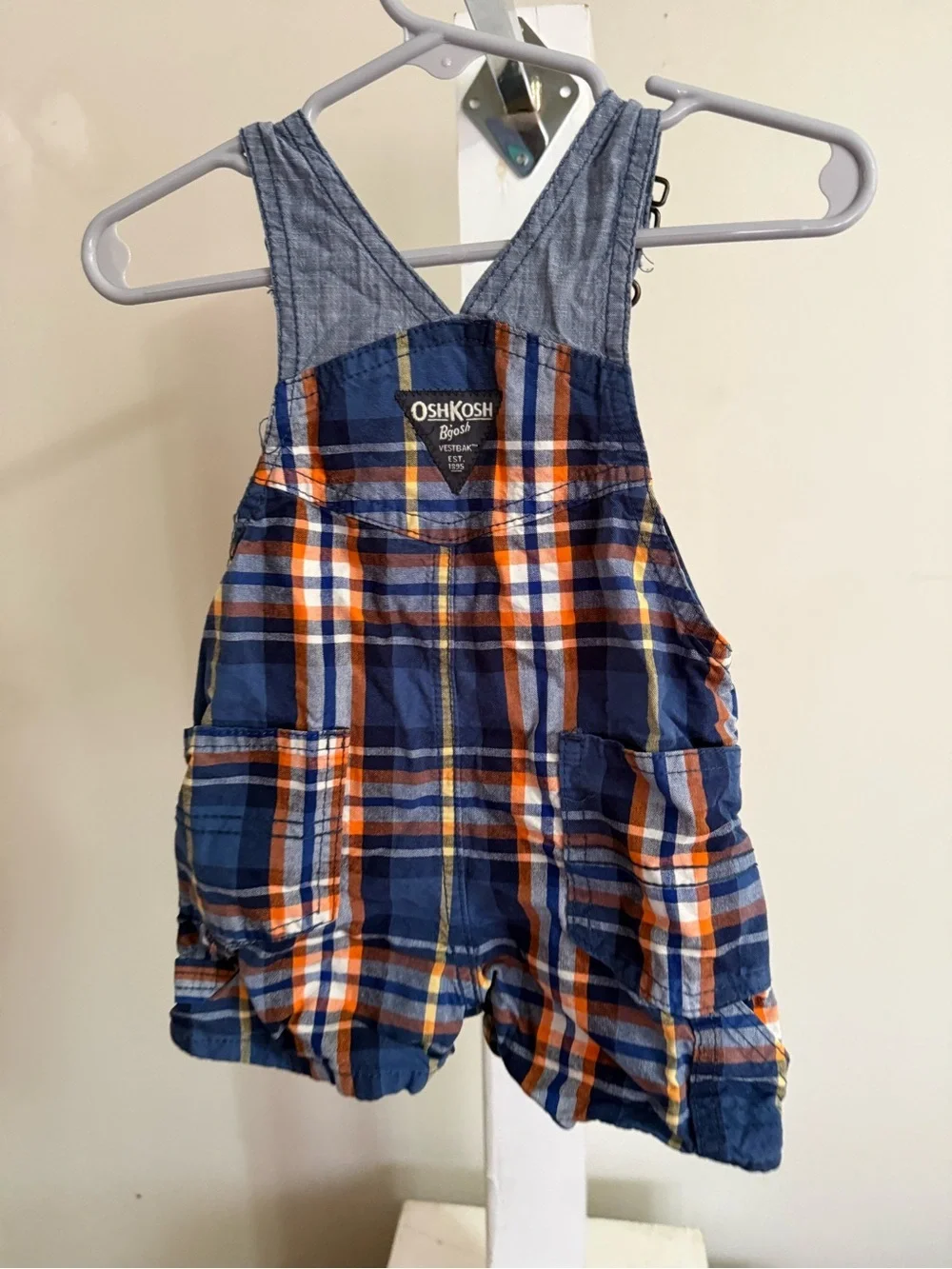 Oshkosh B’Gosh Plaid Shortalls